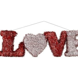 Red and Silver LOVE Wall Decor Valentines Day
